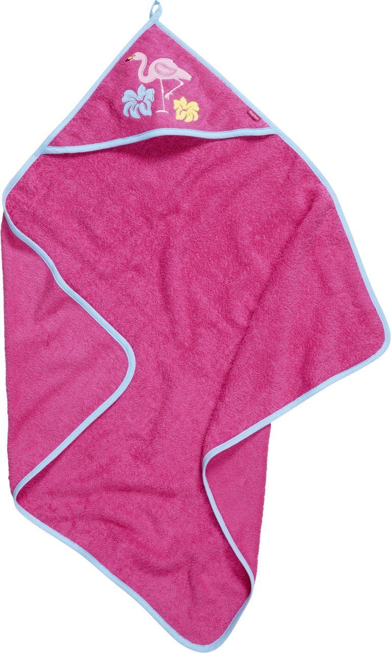 Playshoes Badeponcho Frottee-Kapuzentuch Flamingo