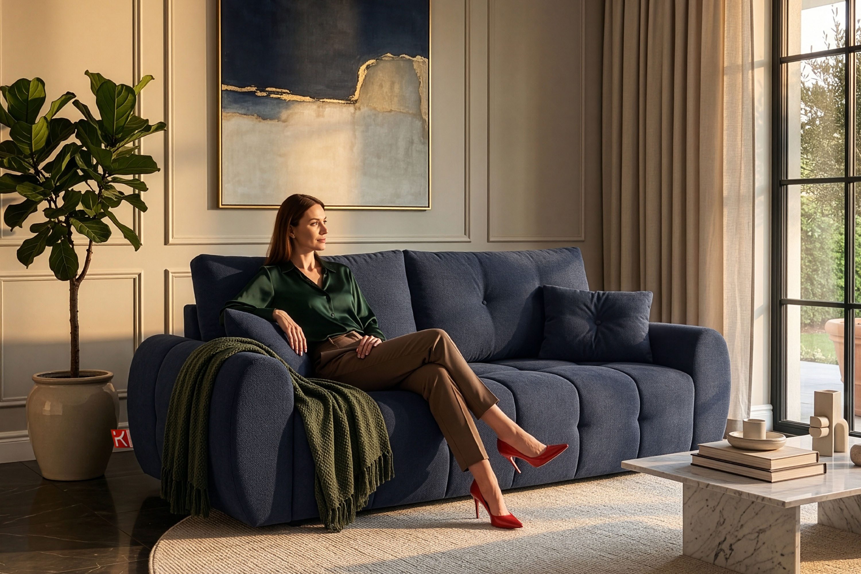 KONSIMO® 3-Sitzer Sofa HELLA mit Schlaffunktion, Einzelsofa, hergestellt in der EU, Mega große Liegefläche (190x153 cm), Wellfeder im Sitz und in der Rückenlehne, zwei Zierkissen, Bettkasten