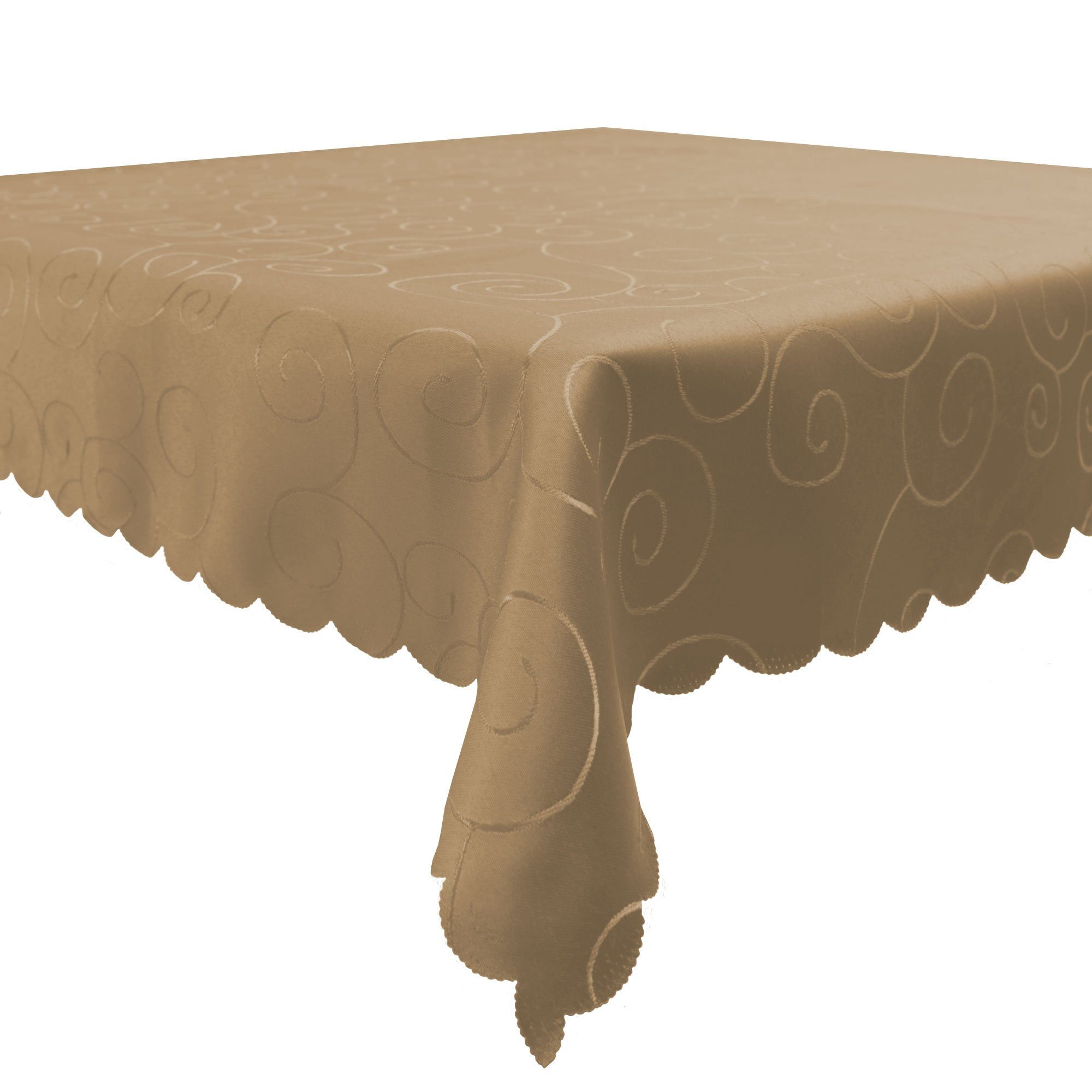 Haus und Deko Tischdecke Tischdecke Damast Ornamente eckig Circle Struktur günstig online kaufen