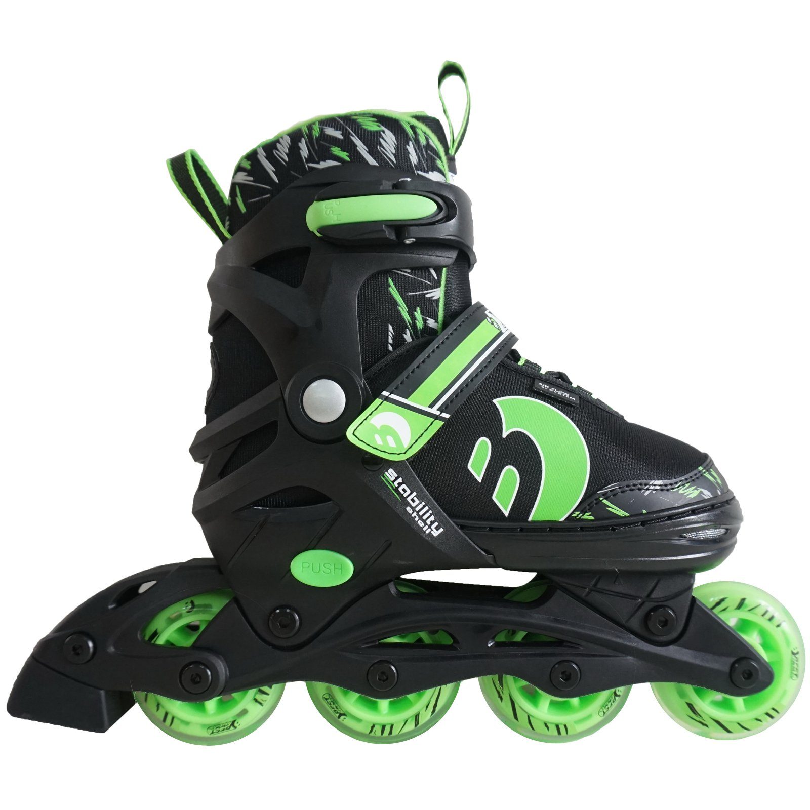 Schlittschuhe Inline Skates Kinder, verstellbar, ABEC 7, grün, türkisblau oder pink