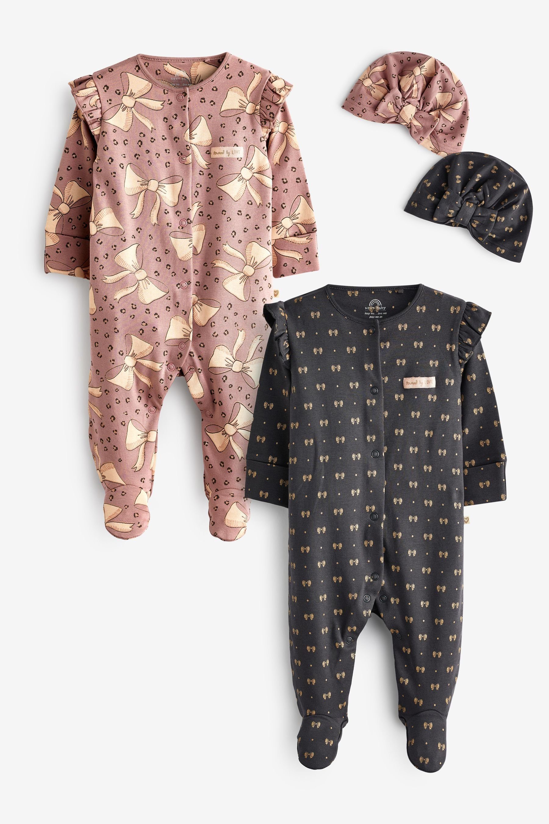 Next Schlafoverall »Baby Schlafanzug und Turban, 4-teiliges Set« (4-tlg)  online kaufen | OTTO
