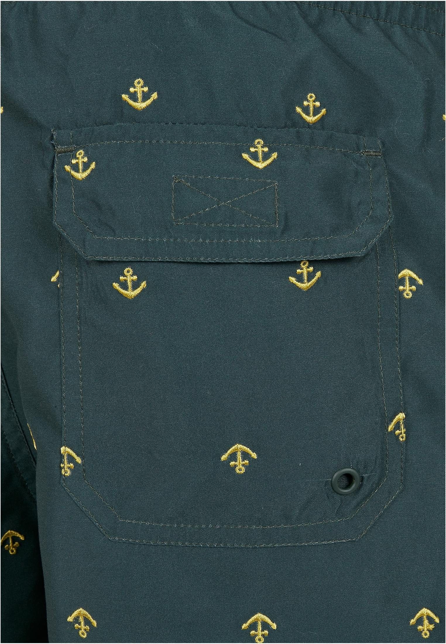 CLASSICS Swim Herren Shorts anchor/bttlgrn/lmnmstrd Badeshorts Embroidery URBAN