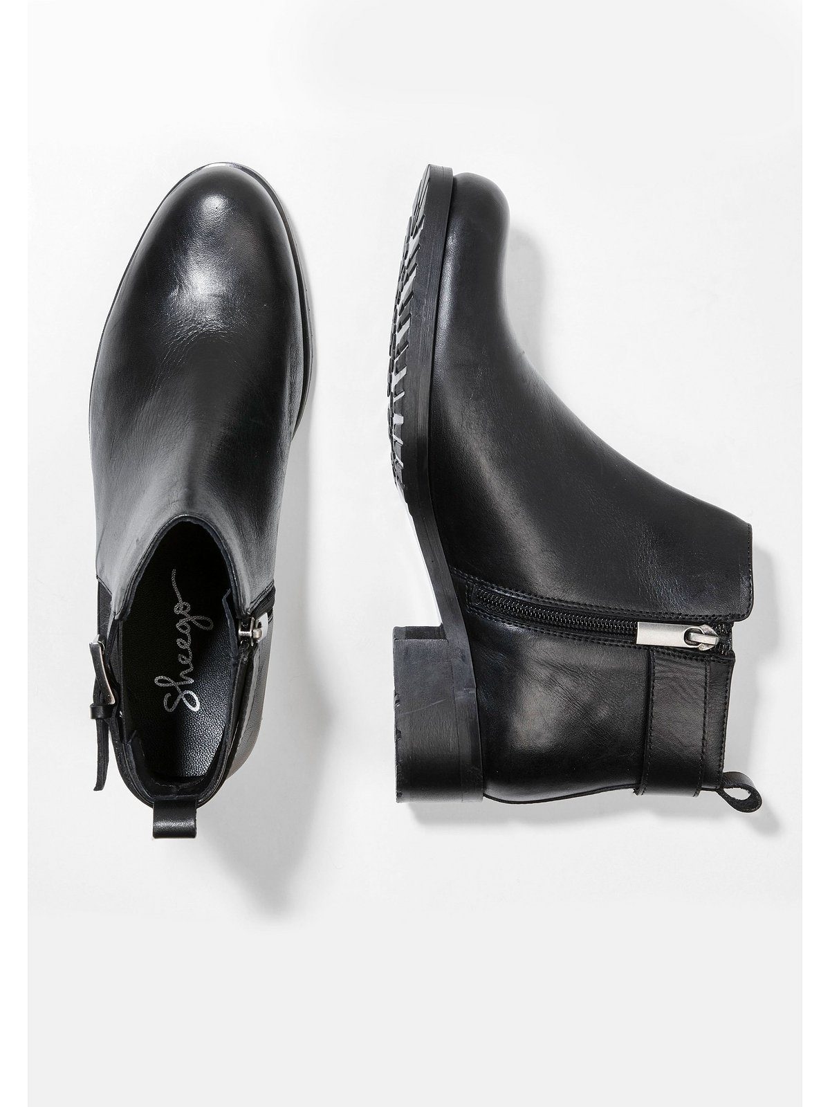 Sheego Große Größen Stiefelette mit Band und Schnalle am Schaft