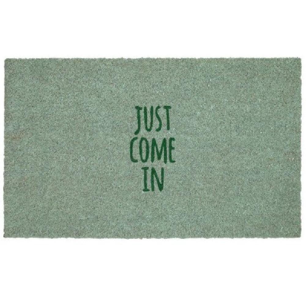 Giftcompany Fußmatte Fußmatte aus Kokosfasern Just come in Grün (75x45cm)