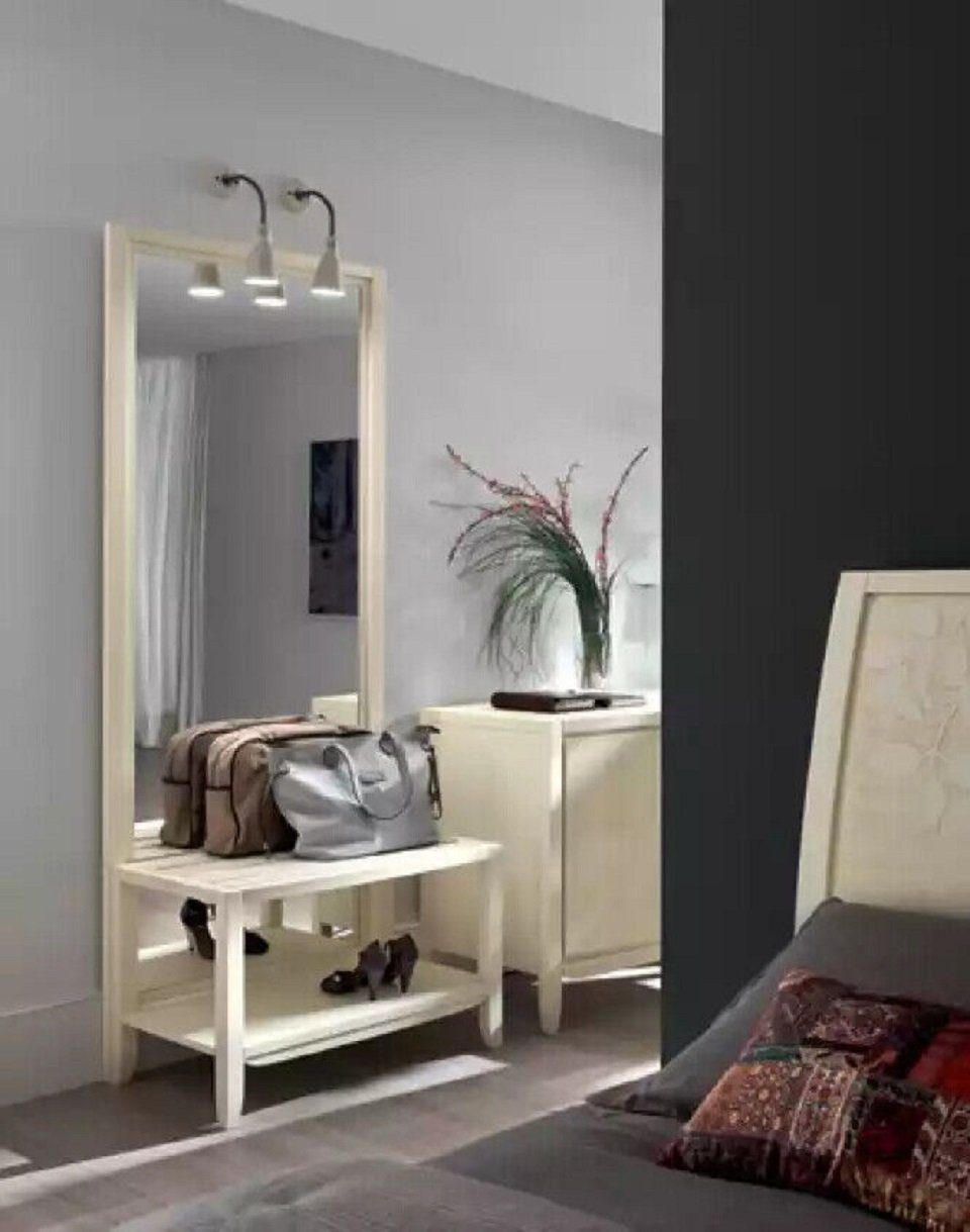 Holz Italy (1-St., Italienische in Schlafzimmer Design Beiger Standspiegel Made Möbel JVmoebel Standspiegel), Standspiegel