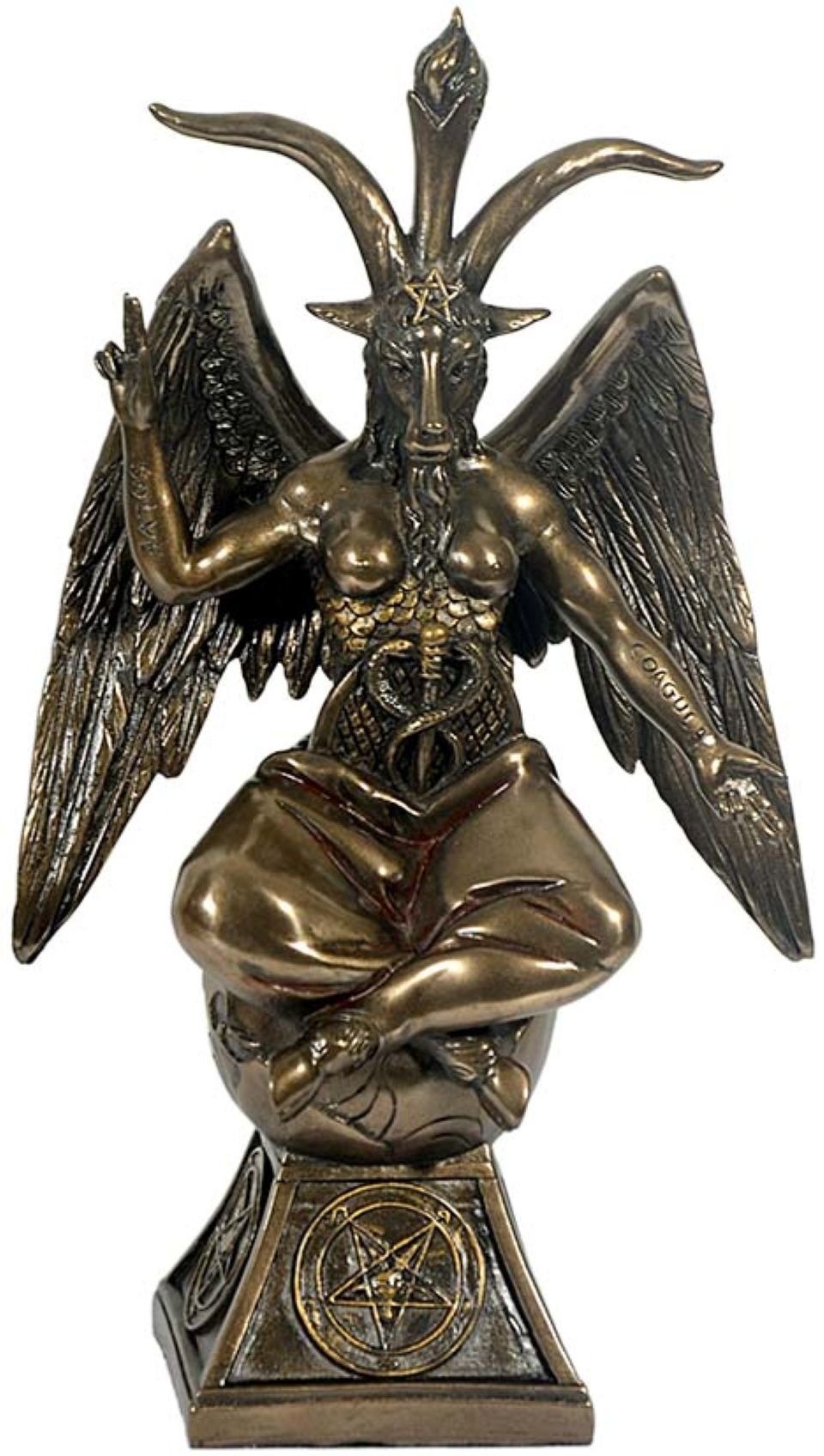 Unterwelt Dekofigur MystiCalls Baphomet Teufel - bronziert