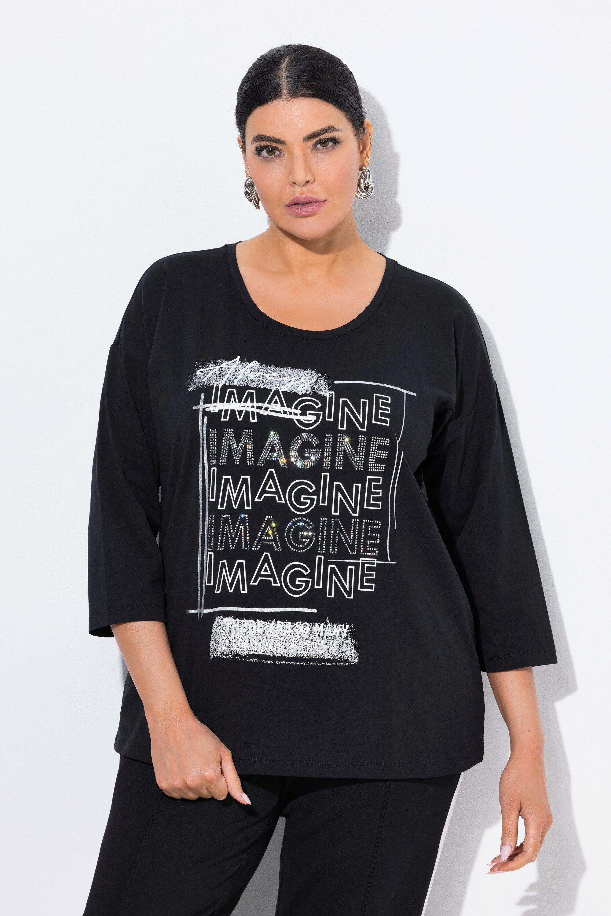 Ulla Popken T-Shirt Shirt Imagine Rundhalsausschnitt günstig online kaufen