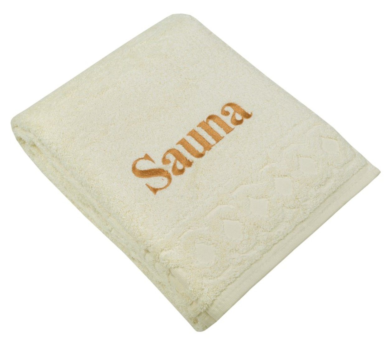 Wörner Saunatuch Wörner Südfrottier Jacquard Frottee Saunatuch 70x200cm Badetuch Handtu, Baumwolle (1-St)