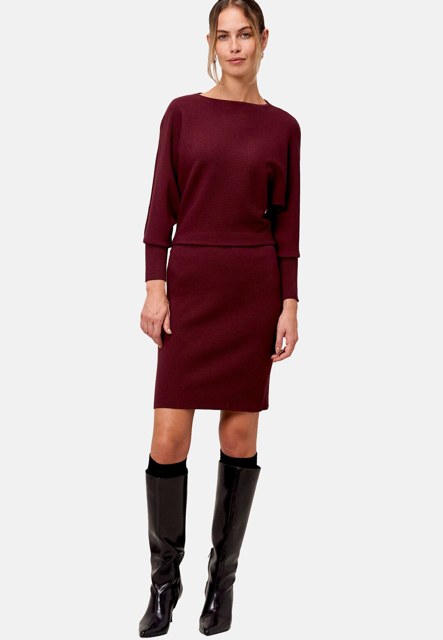 Zero Strickkleid Damen mit U-Boot Ausschnitt Plain/ohne Details
