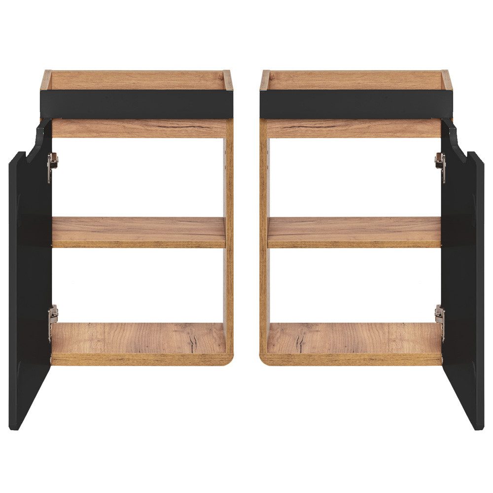 Lomadox Waschbeckenschrank NEW-LUTON Wotan Eiche Nb. günstig online kaufen