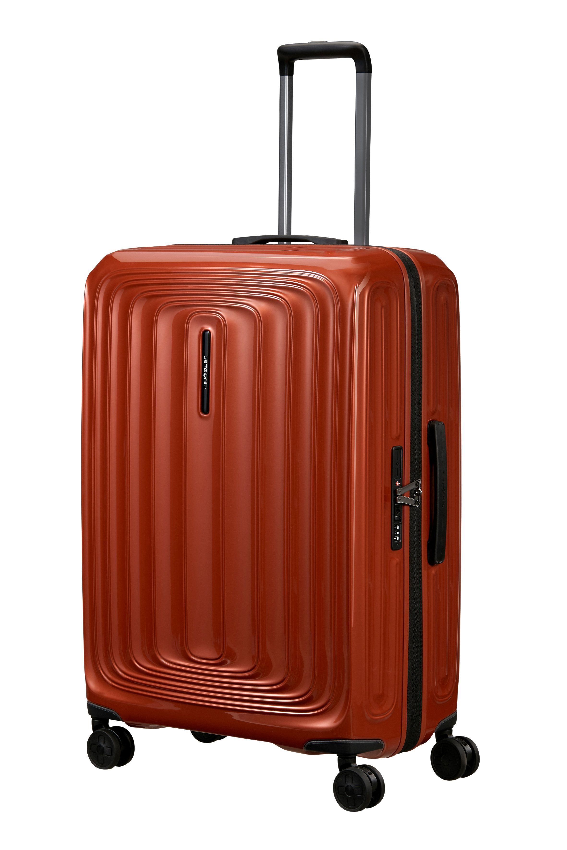 Samsonite Hartschalen-Trolley 2WANDER, 4 Rollen, aus robustem Polycarbonat, mit Adressetikett und Dehnfalte