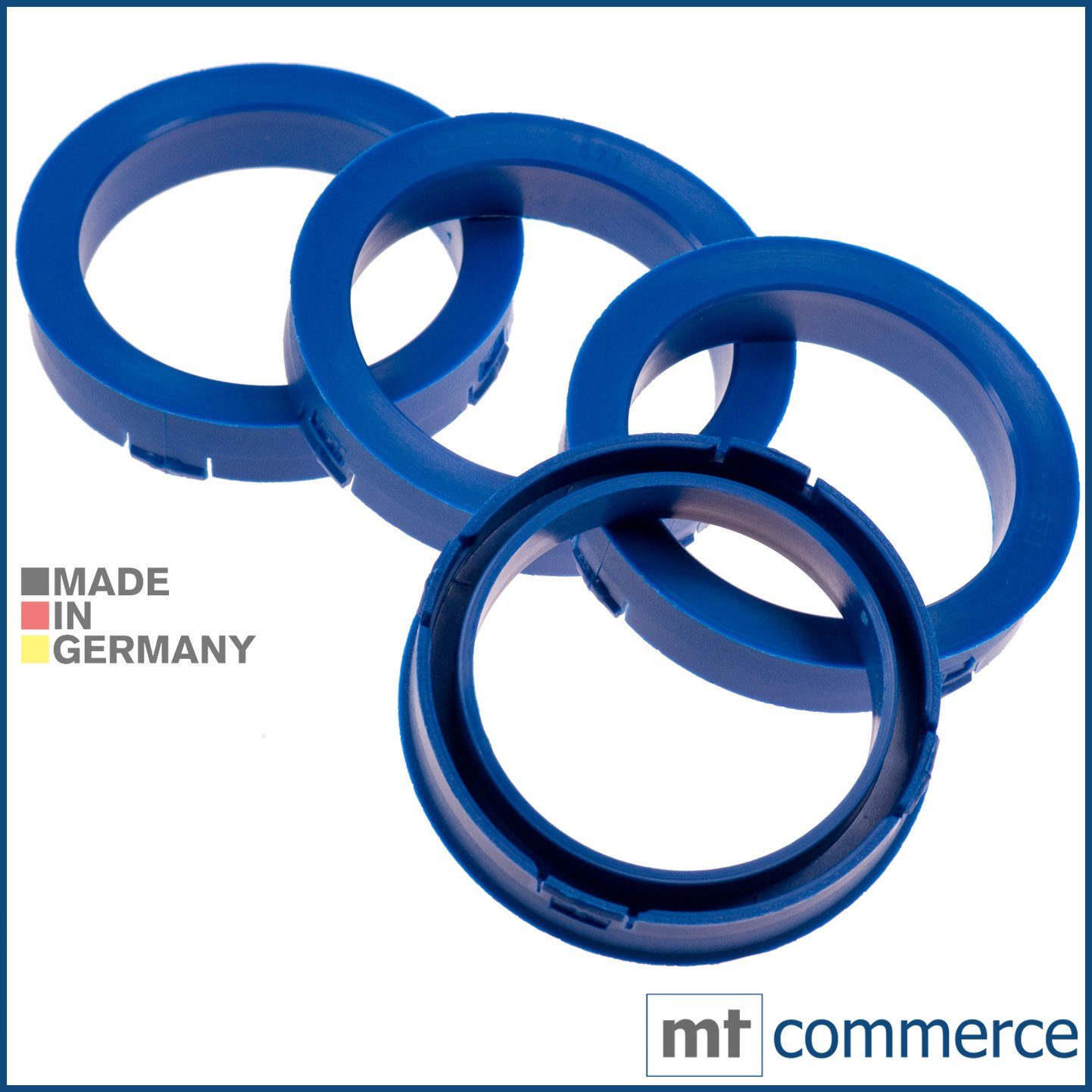 RKC Reifenstift 4X Zentrierringe blau Felgen Ringe Made in Germany, Maße: 73,1 x 57,1 mm