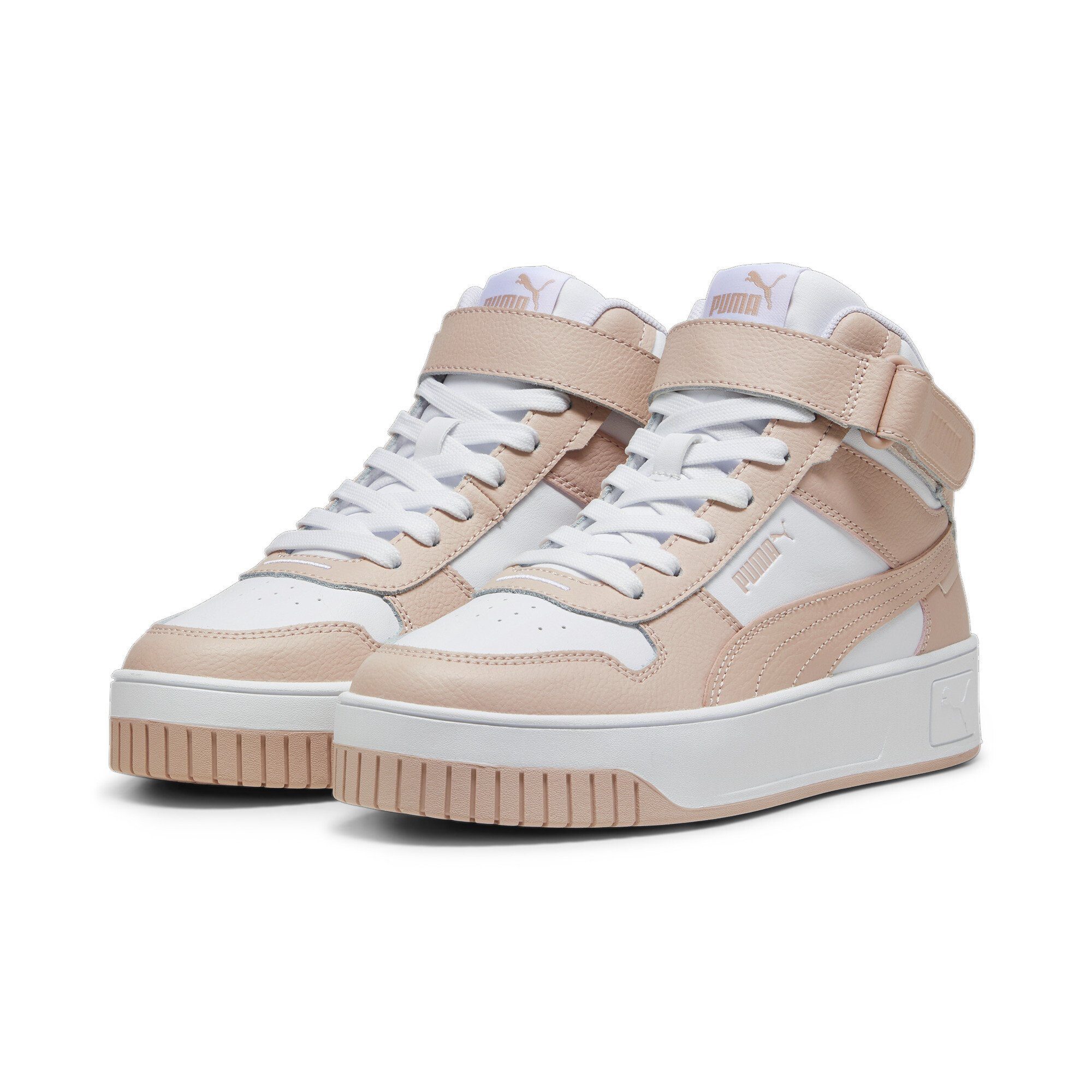 PUMA Carina Street Mid Sneakers Damen Sneaker White Rose Quartz Pink