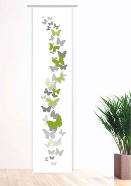 Schiebegardine Papalone grün - Flächenvorhang HxB 260x60 cm - B-line, gardinen-for-life