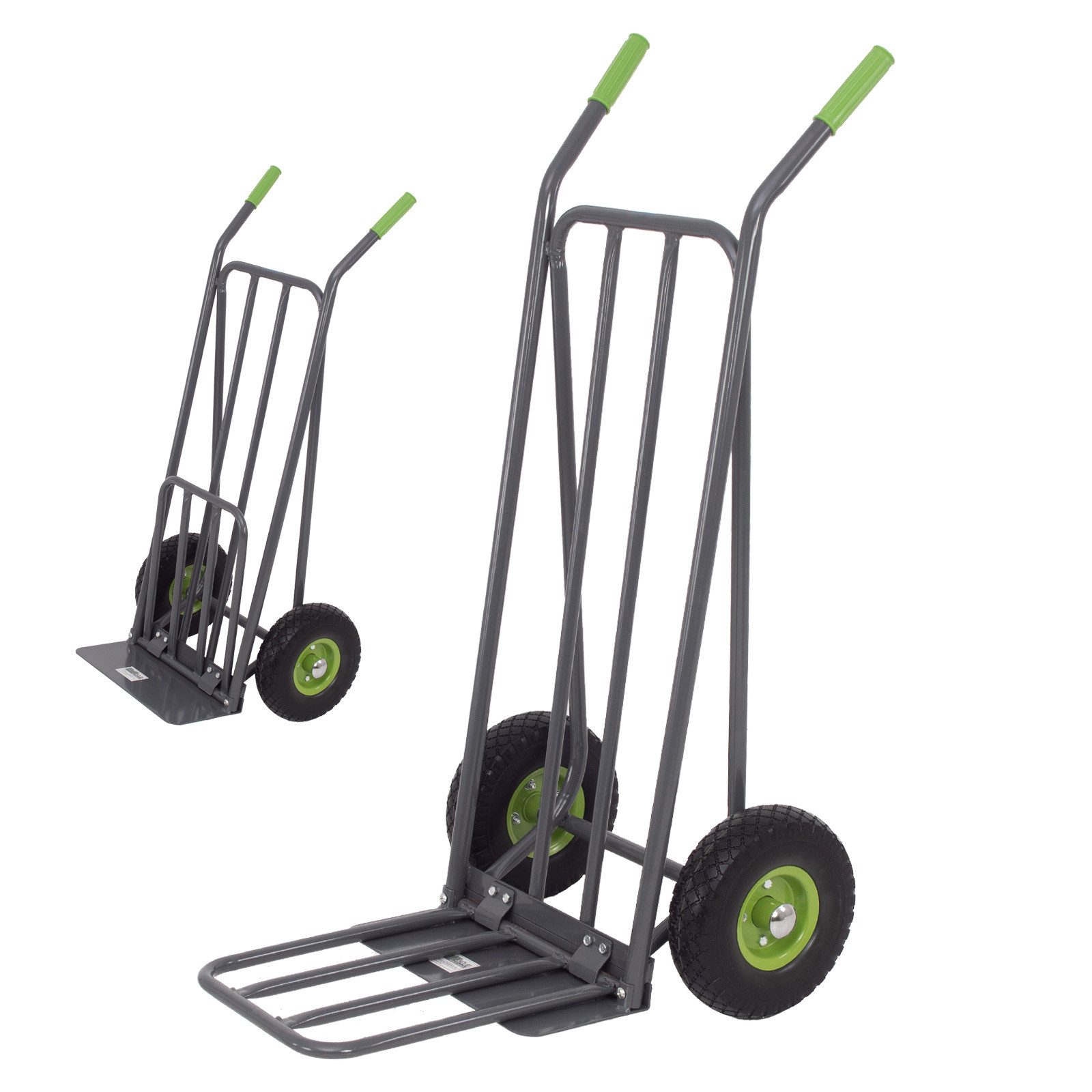 TRUTZHOLM Sackkarre Paketkarre mit extra Ladefläche 42 cm Traglast 250 kg Stahlrahmen, Klappbar