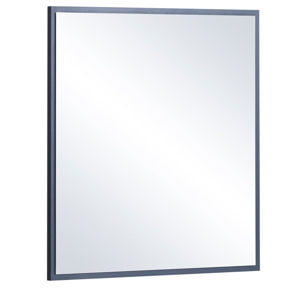 Lomadox Wandspiegel KELLA-80, Flur Spiegel Garderobenspiegel quadratisch blau 67x67x3 cm