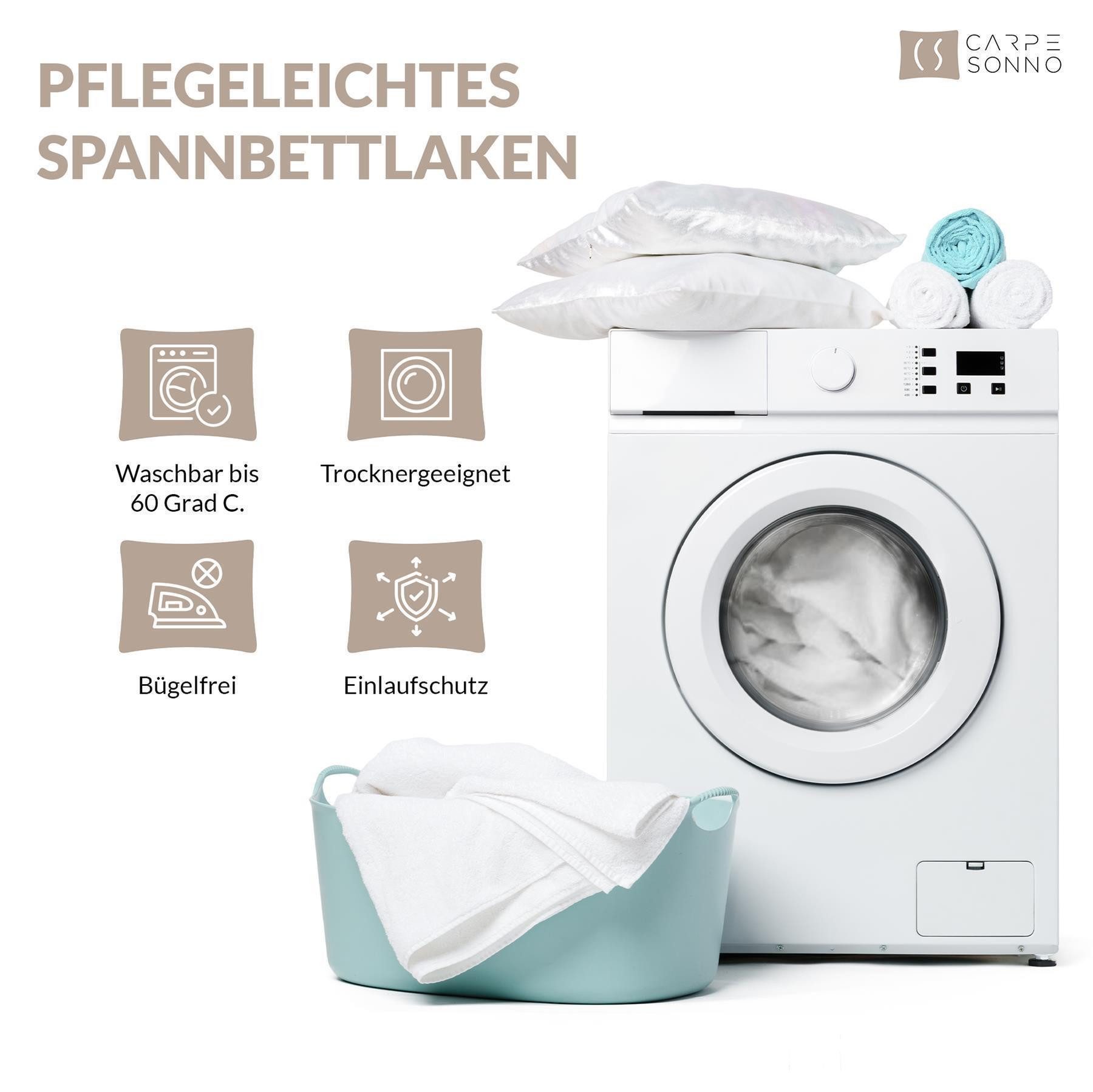 Carpe Sonno Spannbettlaken Cashmere Touch Winter Bettlaken 90x200 100x200 140x200 180x200 200x200, Fleece, Gummizug: rundum, (1 Stück), Kuscheliges Spannbettlaken 100x200 Warmes Spannbetttuch Schwarz