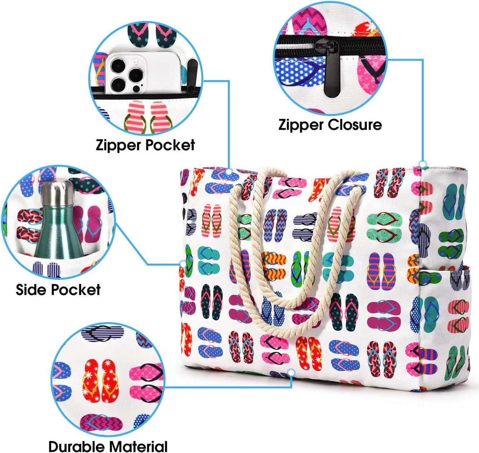 LuxusKollektion Strandtasche Strandtasche Damen Shopper Badetasche günstig online kaufen