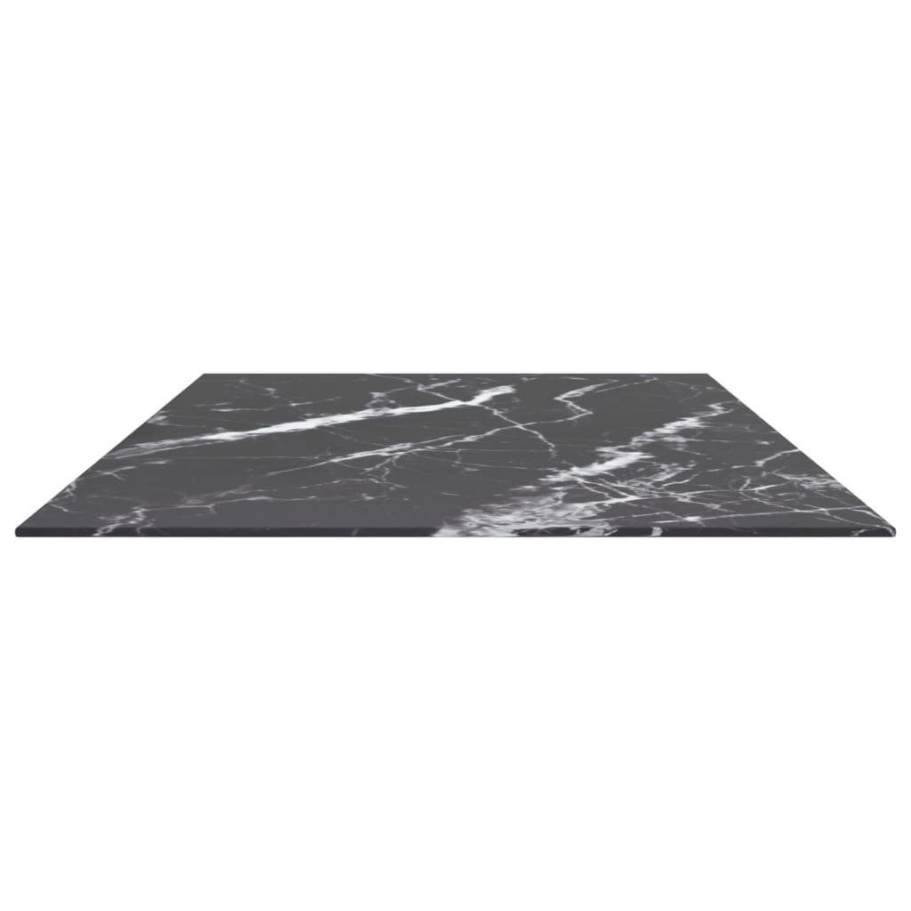 furnicato Tischplatte Schwarz 120x65 cm 8 mm Hartglas in Marmoroptik (1 St)