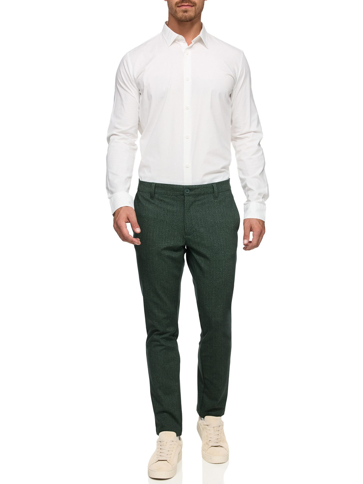 Indicode Chinohose Herren Rodekro Chino Hose Herrenhose Performance Pants mit 4 Taschen