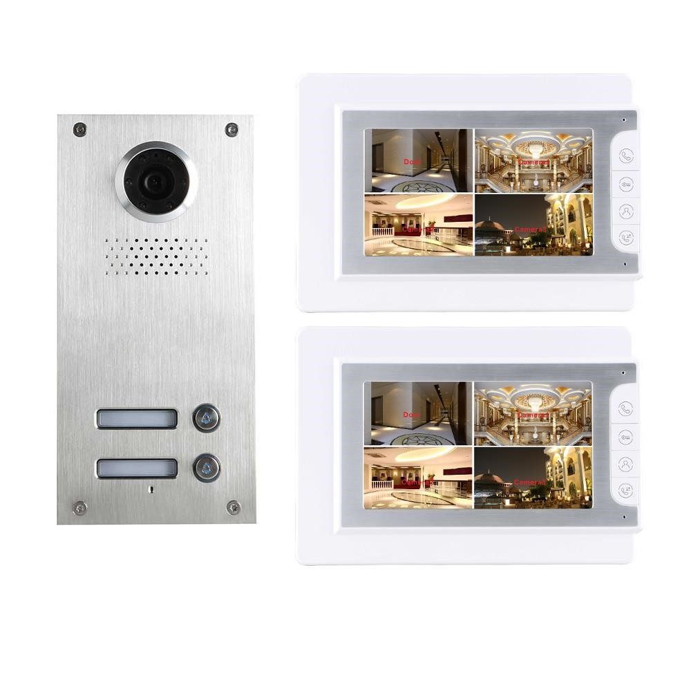 LinJa Video-Türsprechanlage 2 Familienhaus Video Türsprechanlage Gegensprechanlage Edelstahl