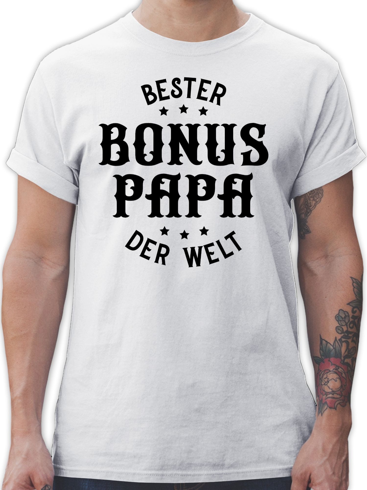 Shirtracer T-Shirt Bester Bonus Papa der Welt Vatertag Geschenk
