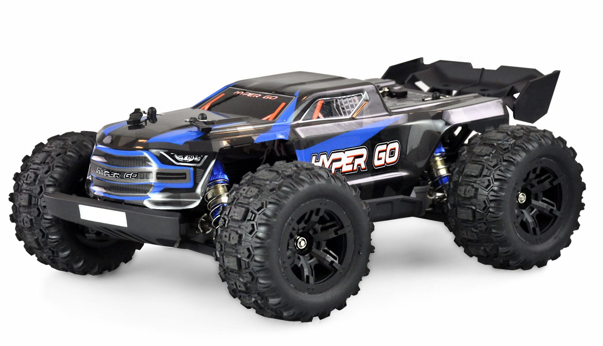 RC-Bagger Amewi Hyper GO RC Truggy brushed 4WD mit GPS 1:16 RTR blau
