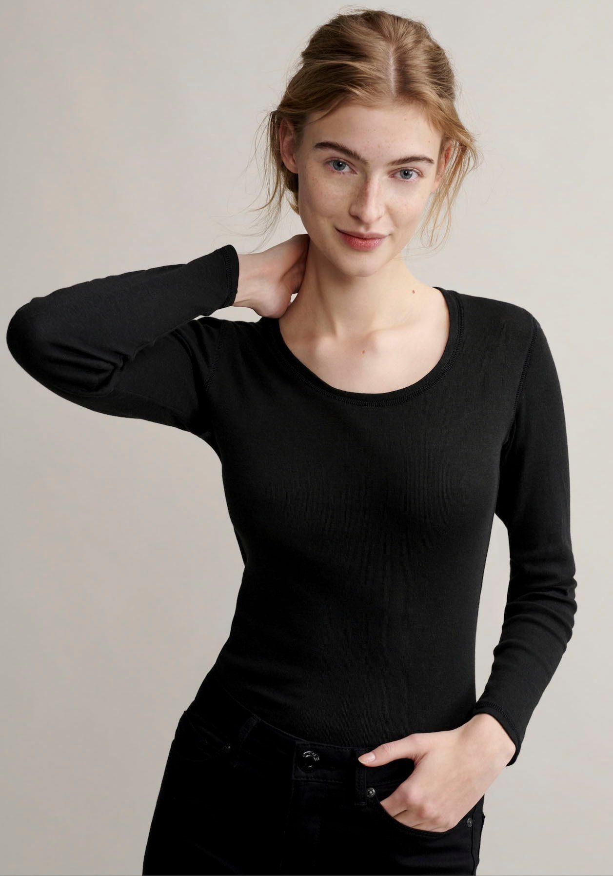 Sorana Langarmshirt OPUS schwarz