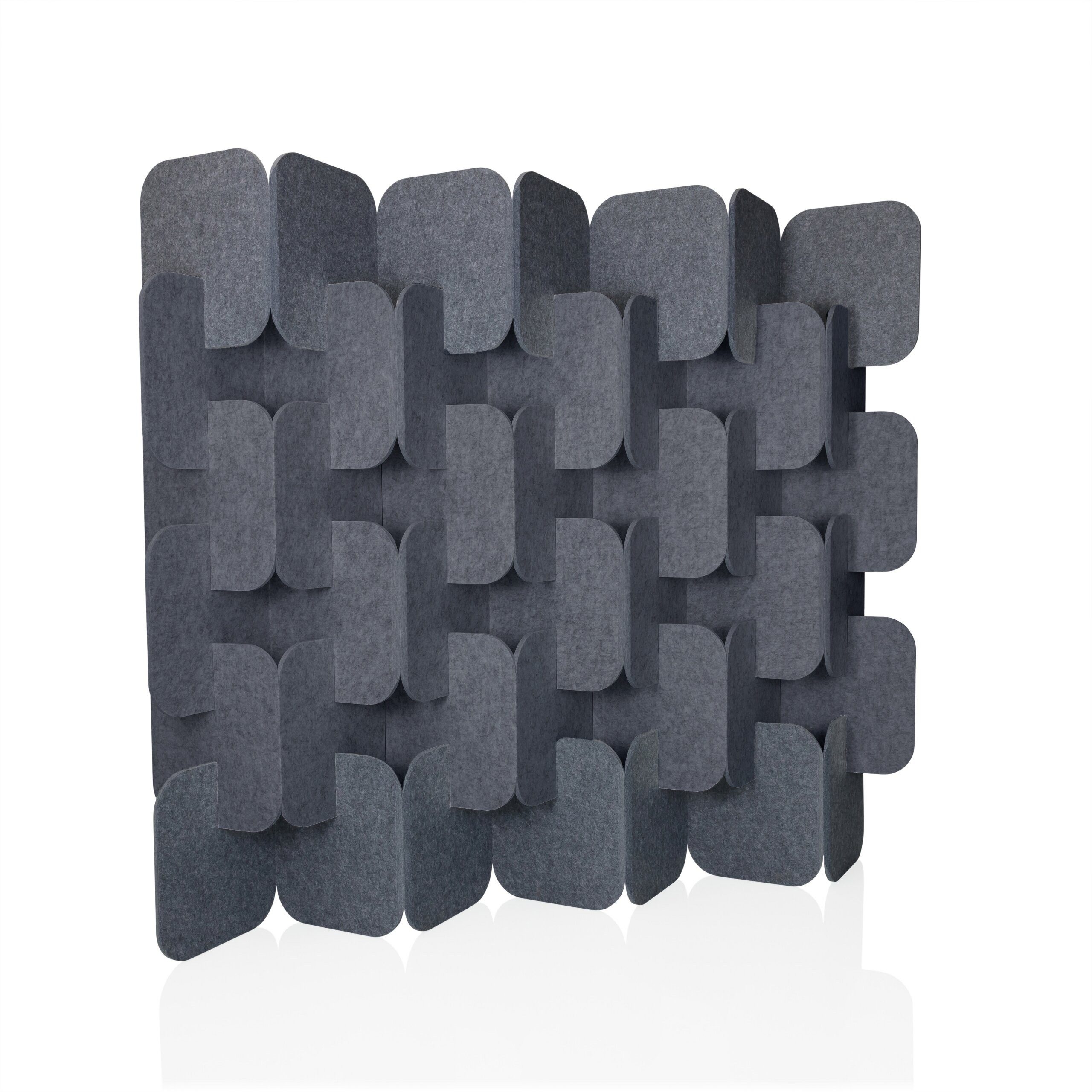 hjh OFFICE Raumteiler Trennwand Flexmiut Plug Trennwand Schreibtisch, Sichtschutz mit Stecksystem, Schallschutz, Trennwand
