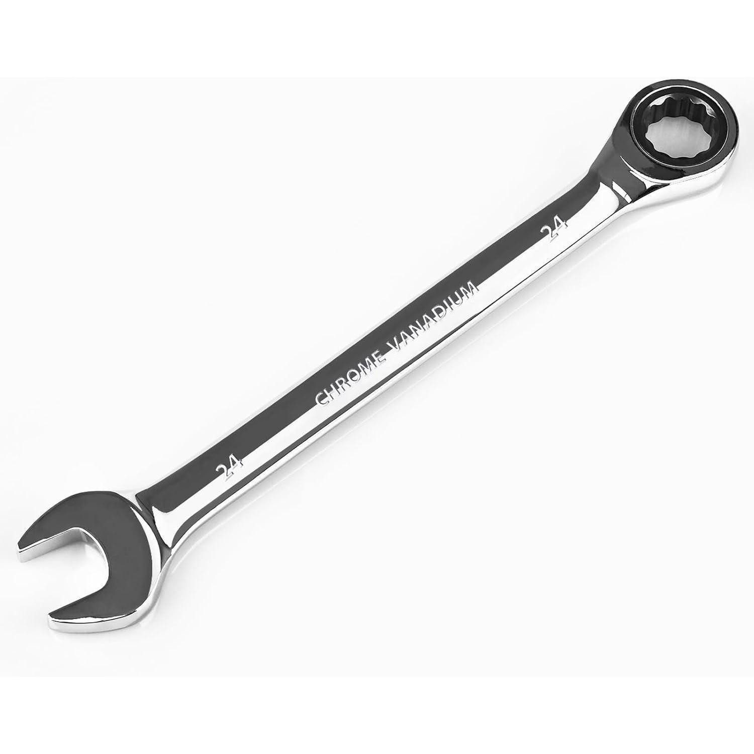 LuxusKollektion Ratschenringschlüssel Ratschen-Ringmaulschlüssel 24mm 12-Kant 72Z