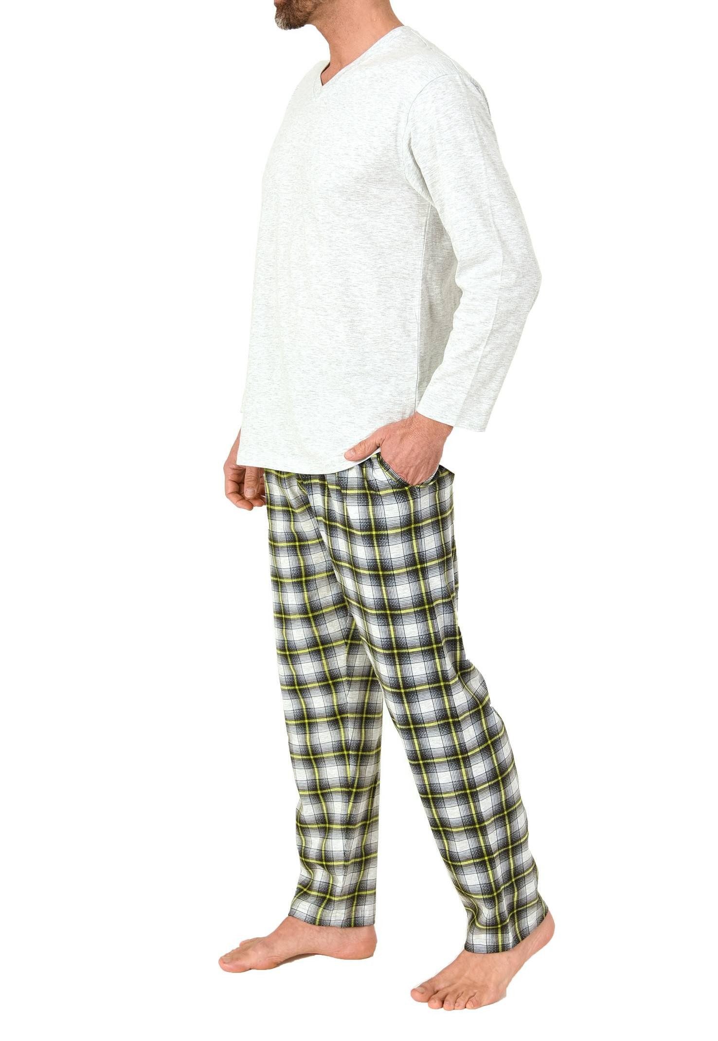 Normann Pyjama Normann Herren Schlafanzug lang mit Karo Hose - auch in Übergröße – Bild 2 von 4