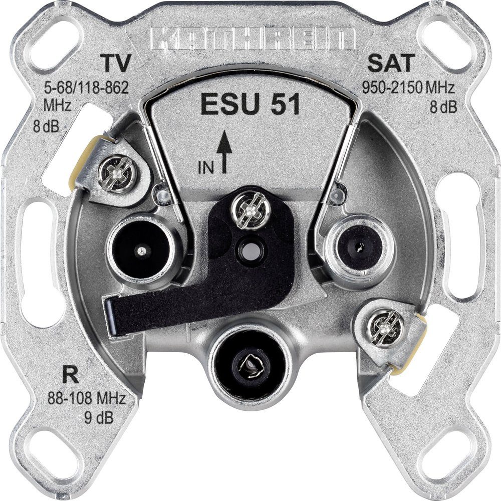 Antennensteckdose Kathrein ESU 51 Antennendose TV, UKW, SAT Unterputz Enddose