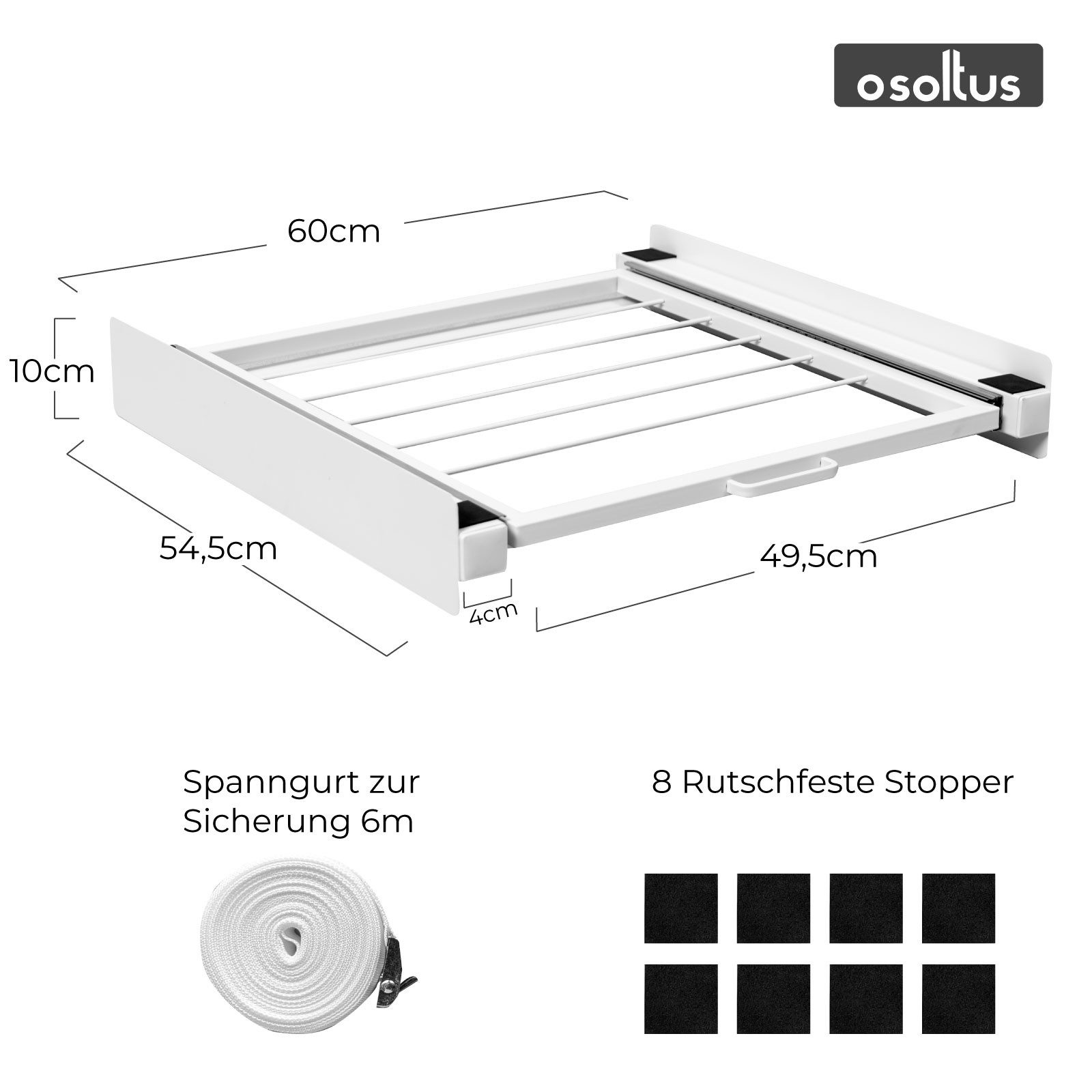 osoltus Waschmaschinenuntergestell osoltus Universal Verbindungsrahmen Waschmaschine / Trockner mit