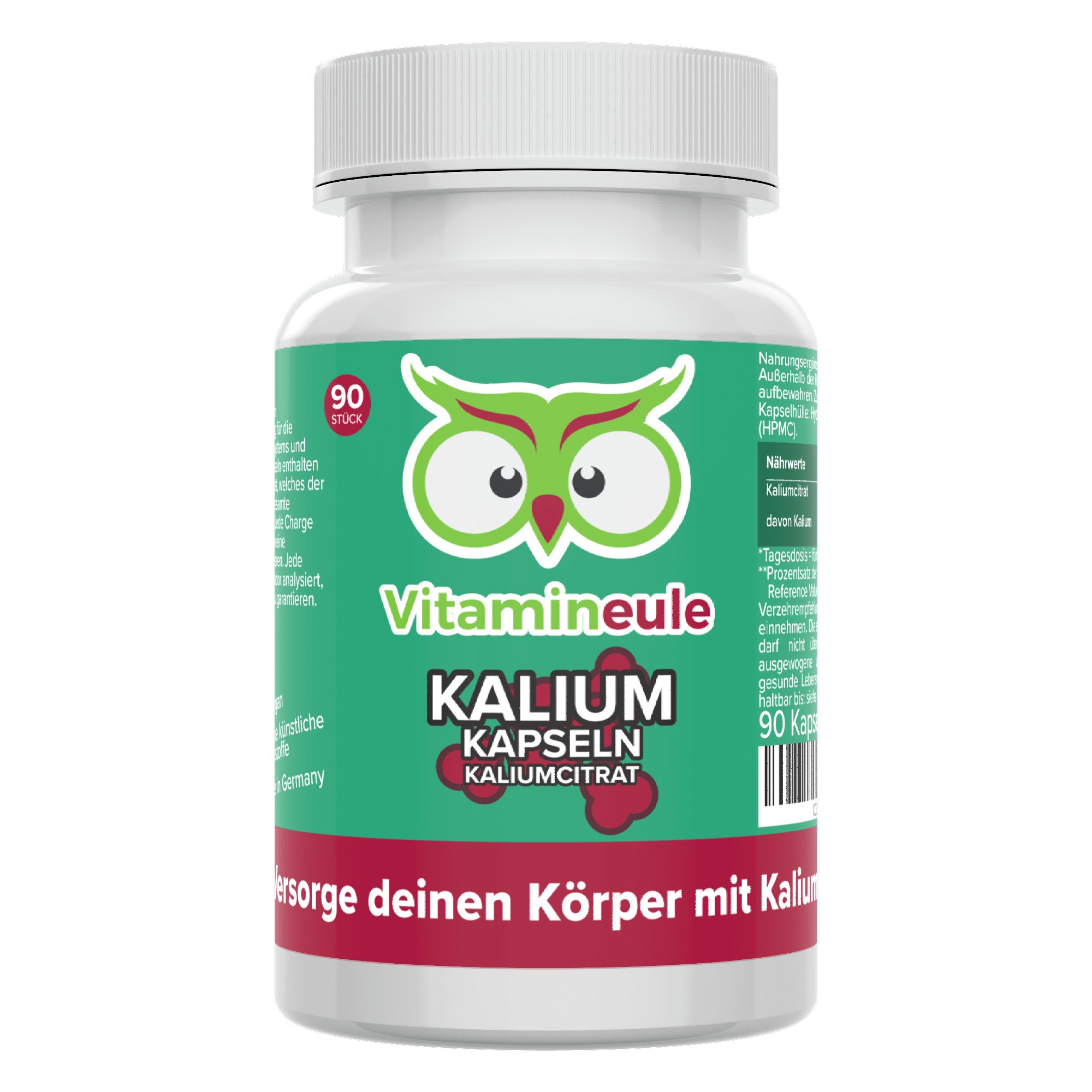Kalium Kapseln - 200 mg aus Kaliumcitrat - Kapsel