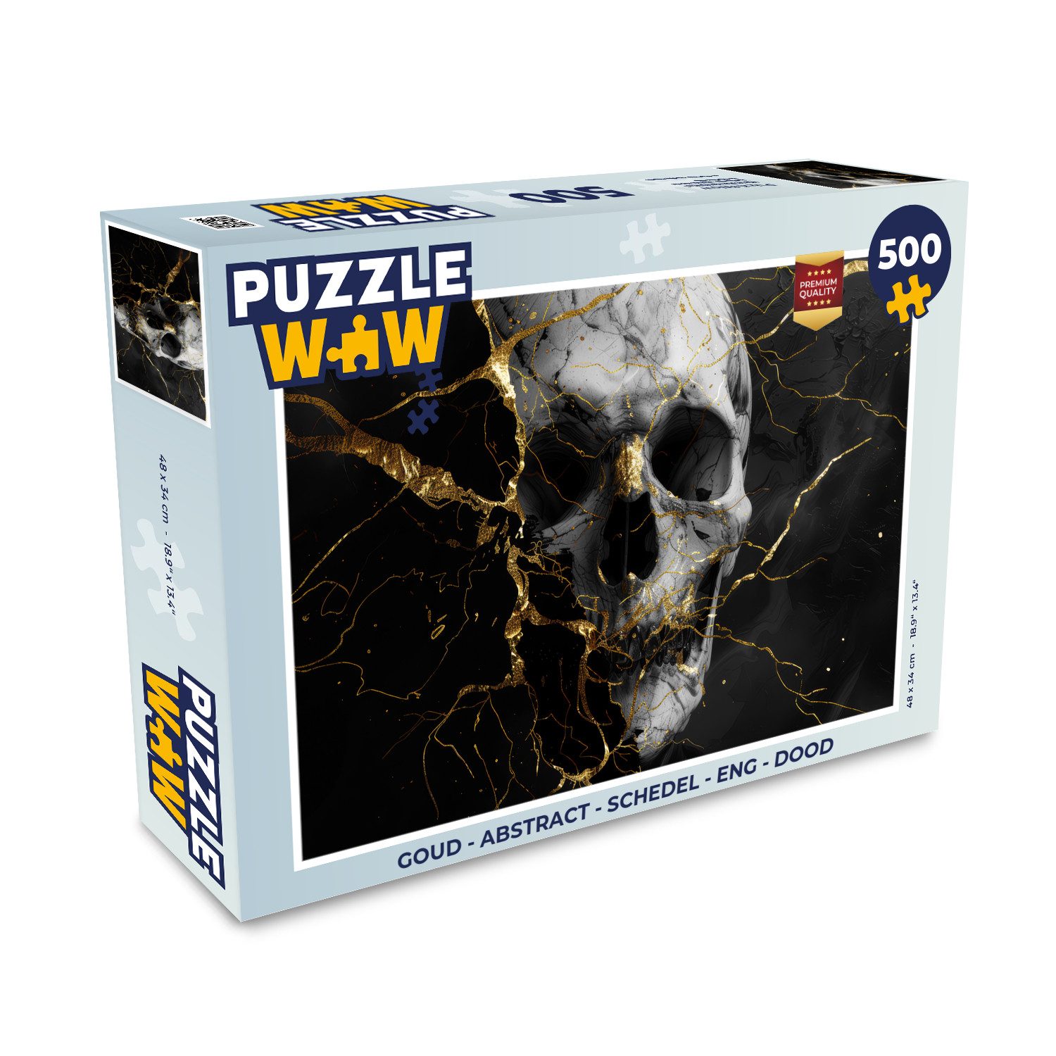 Puzzle Gold - Abstrakt - Totenkopf - Gruselig - Tod