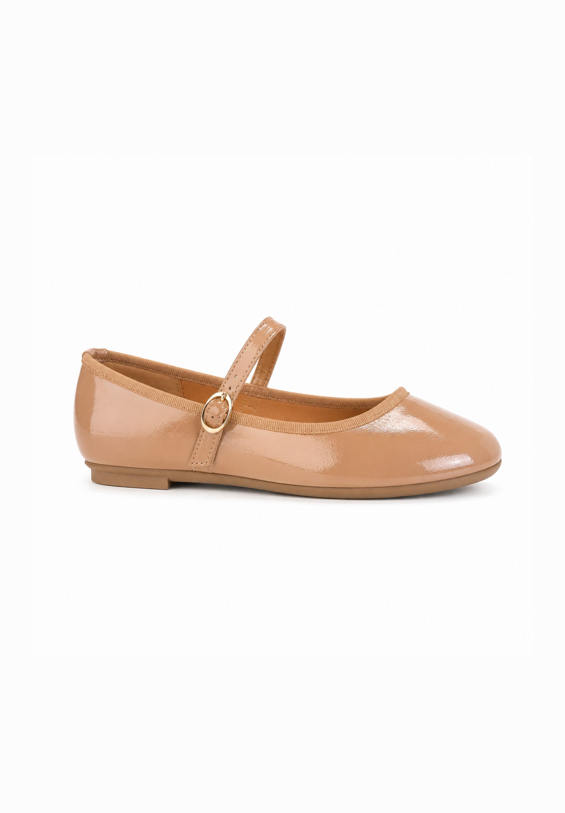 Day Vine Damen Mary Jane Ballerinas in Lackoptik mit verstellbarem Riemen Ballerina
