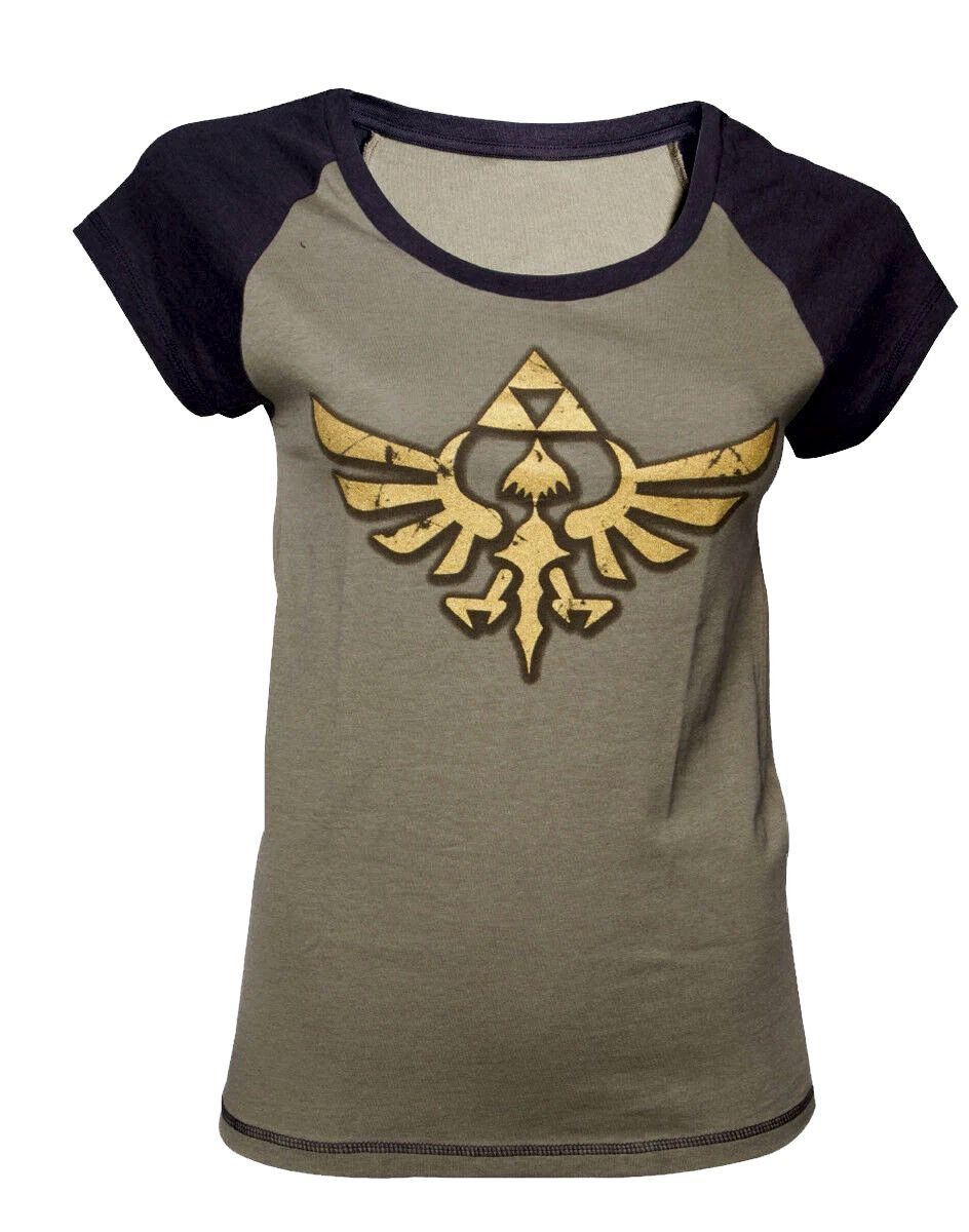 The Legend of Zelda Print-Shirt ZELDA T-Shirt Damen oliv Zelda Damen Merchendise T-Shirt