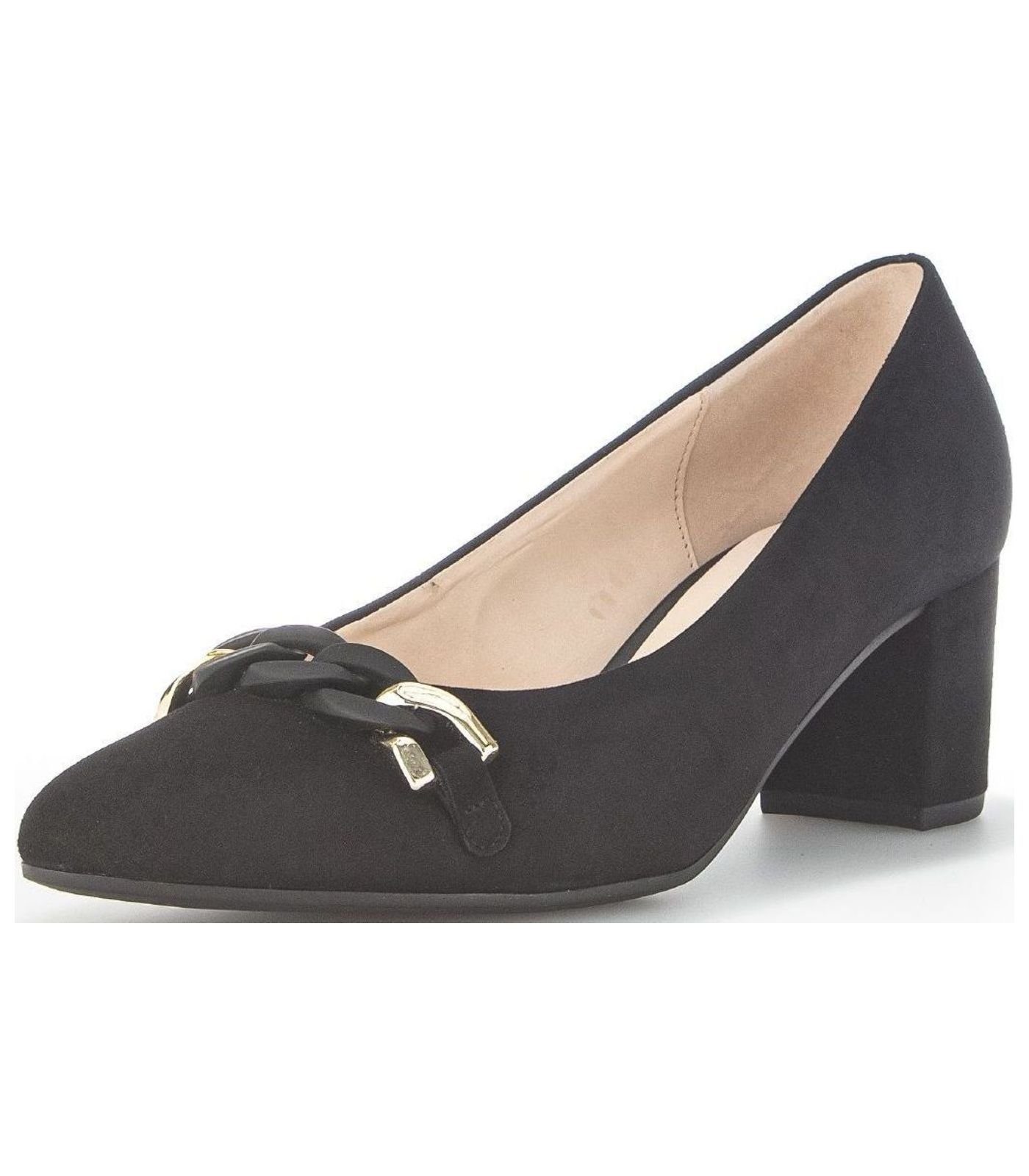 Gabor Pumps Schwarz Veloursleder Pumps