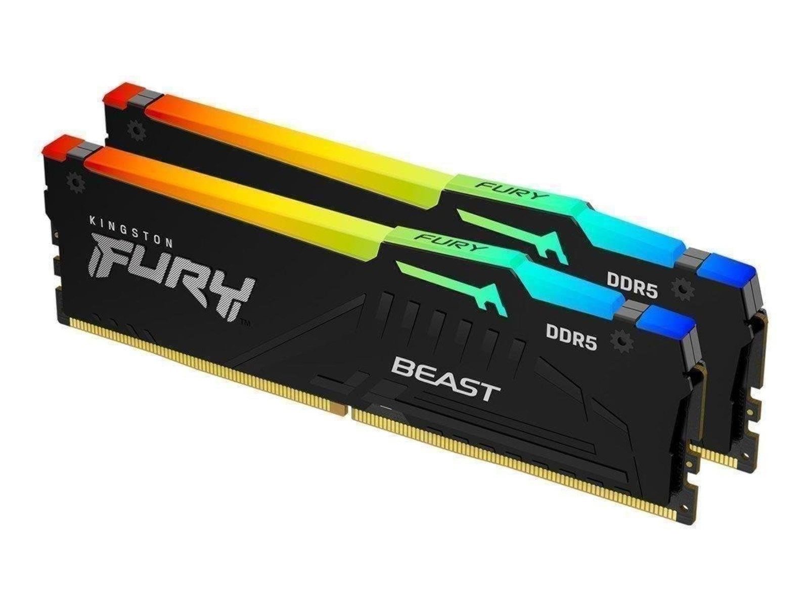 Kingston FURY Beast RGB 32GB DDR5-6000 Kit (2x16GB) PC-Arbeitsspeicher (Dual-Channel DDR5 RAM Kit)