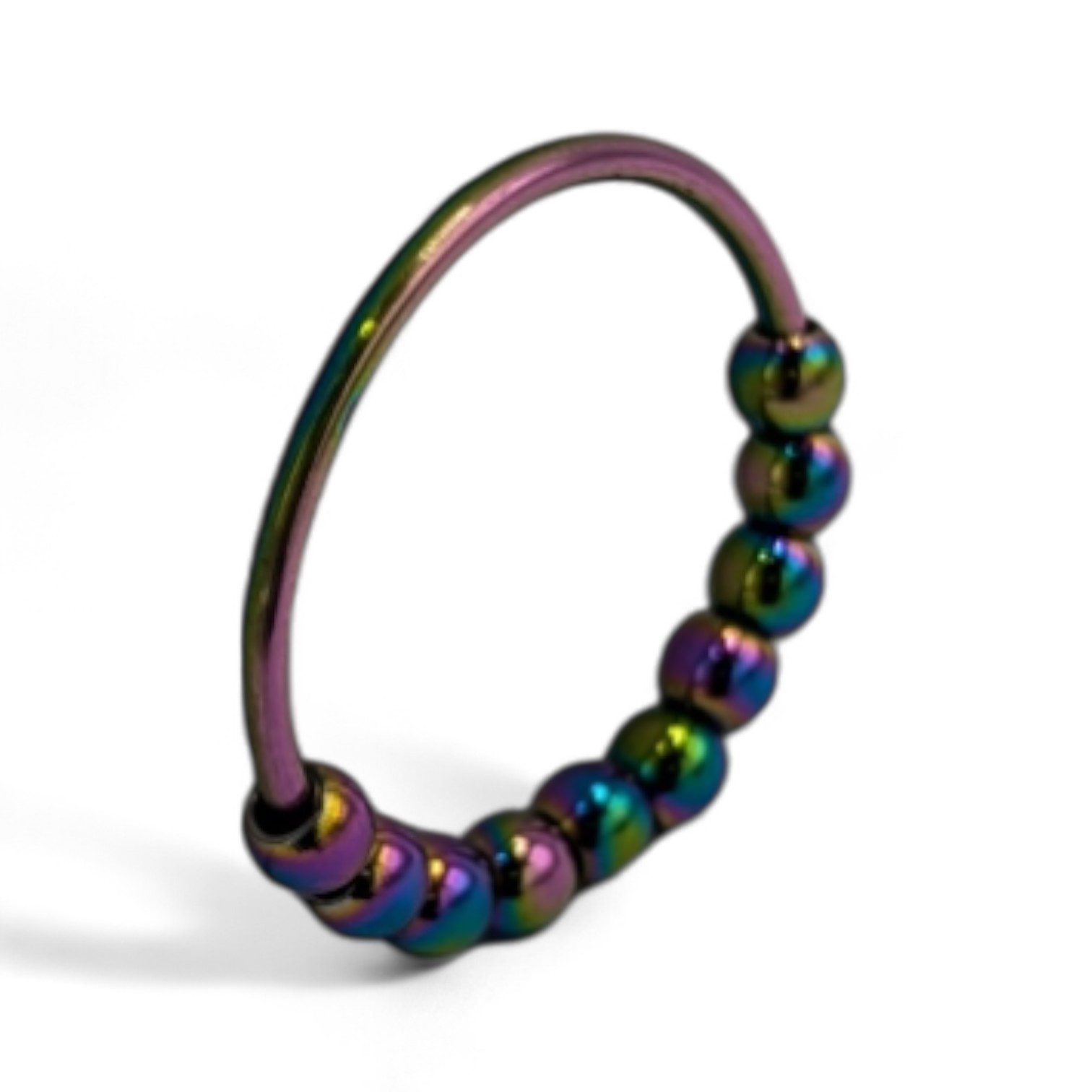 EYECATCHER Fingerring Bicolor Perlenring – 4 Farben zur Auswahl, Größen US6 bis US11 mehr