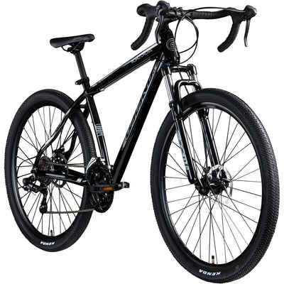 Galano Cyclocross-Rad Road Cross, 14 Gang, Kettenschaltung, Gravel Bike für Damen und Herren 170 - 195 cm Crossrad Fitnessbike