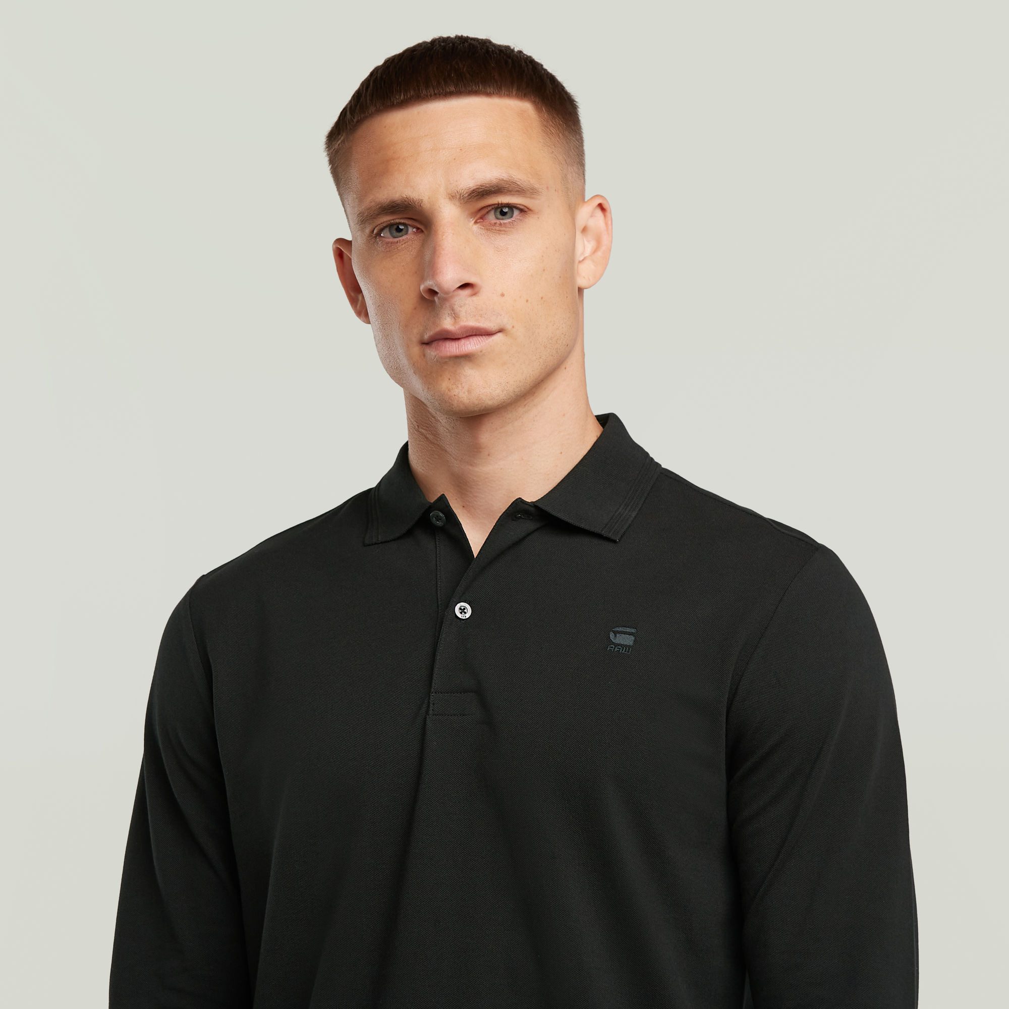 G-STAR Poloshirt Dunda Slim Polo langärmlig, mit Logo