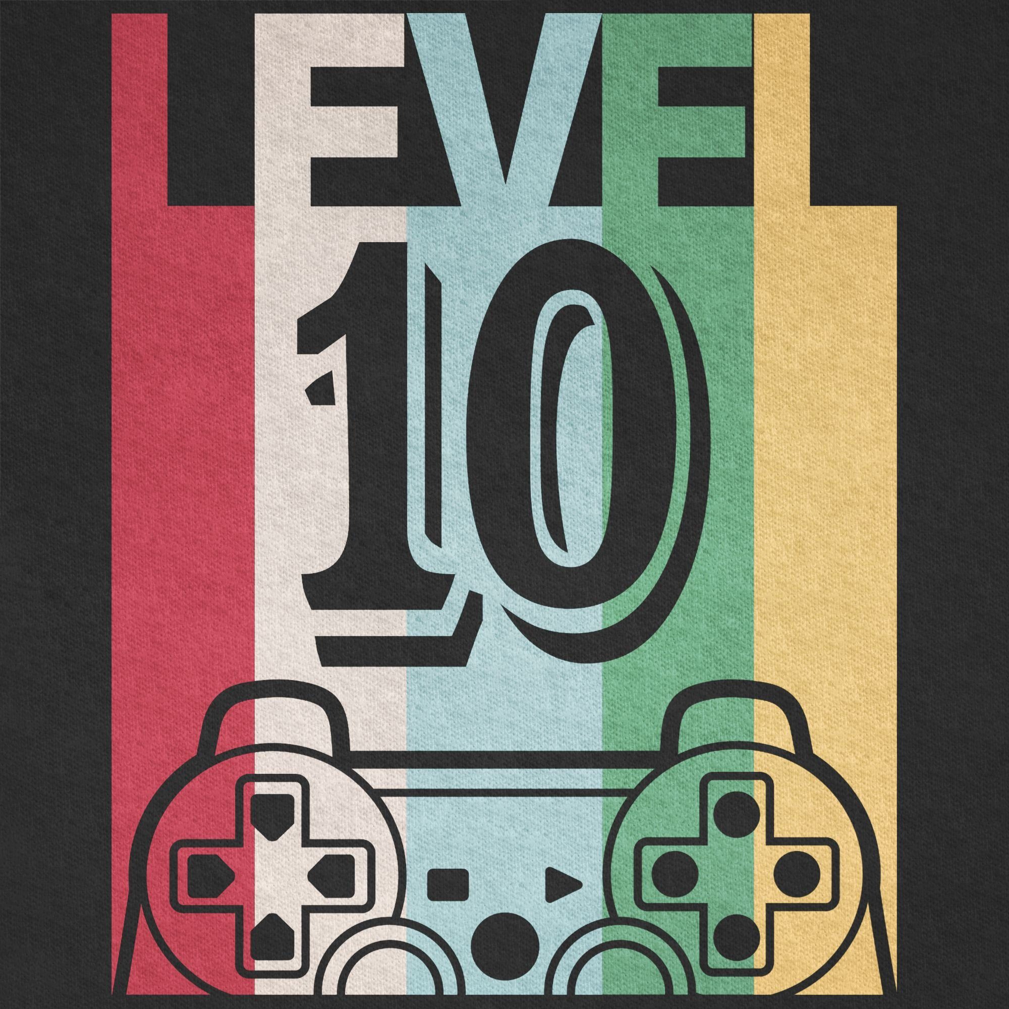 Gaming Shirtracer 10. 1 T-Shirt LEVEL Zehn Geburtstag Schwarz