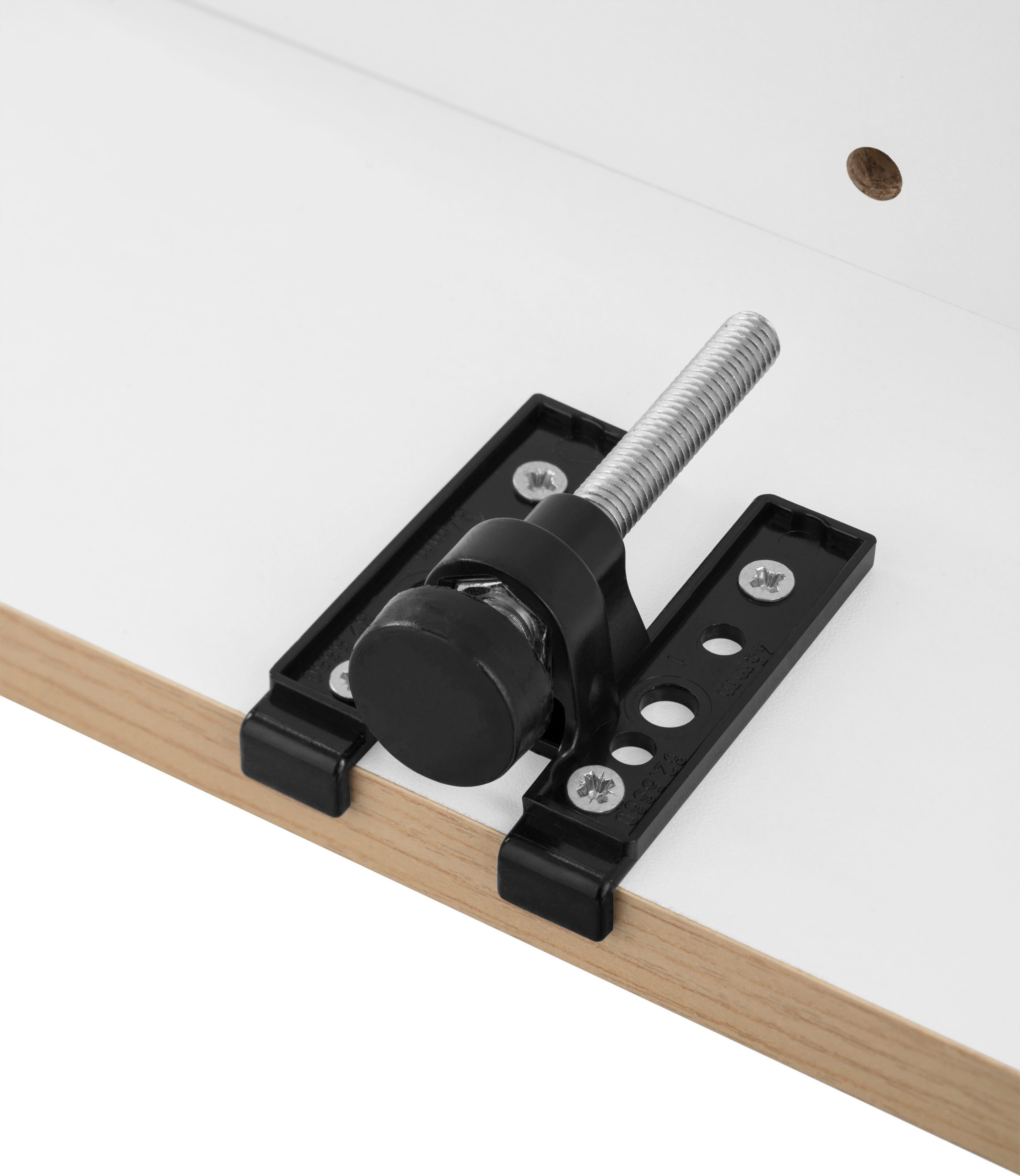 cm Eckunterschrank | HELD breit, Tinnum Metallgriffe, 1 MDF-Fronten, rot 120 MÖBEL wotaneiche Tür