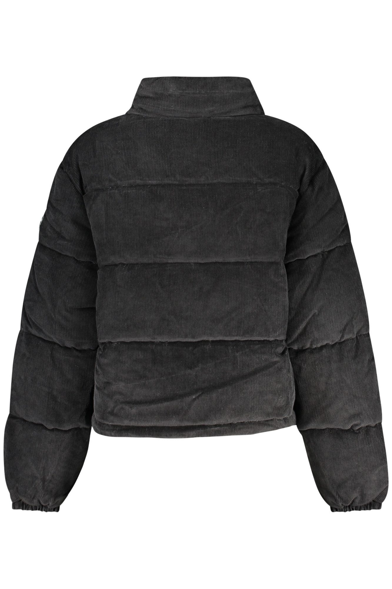 GUESS JEANS Outdoorjacke Elegante Damenjacke Schwarz mit Stickerei & Reißverschluss