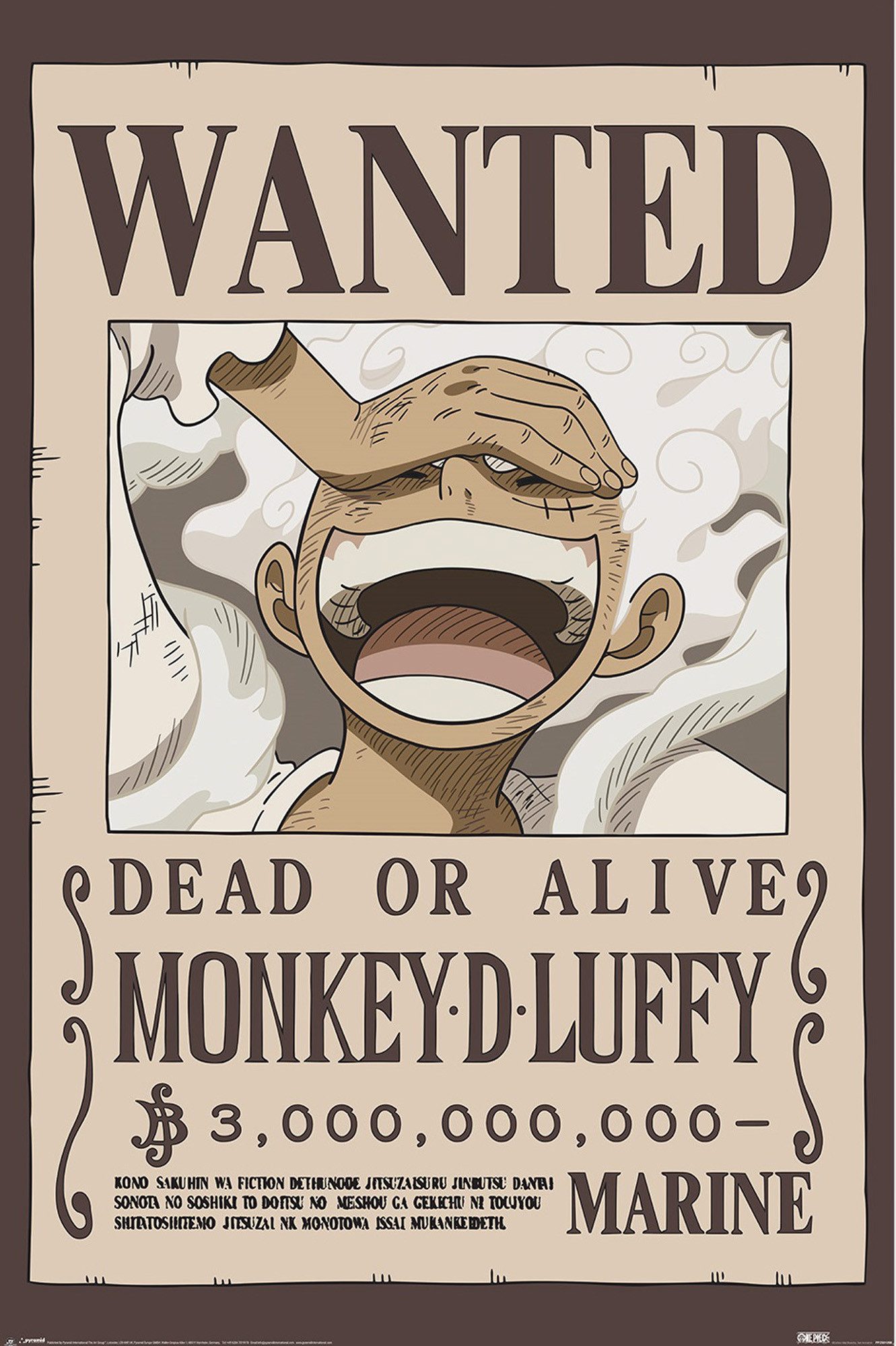 Poster One Piece - Wanted Luffy - Poster 61x91,5 cm