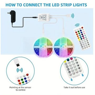Gontence LED Stripe Bluetooth-Lichtleiste DIY-Lichtleiste,RGB-Licht-LED,mit Fernbedienung