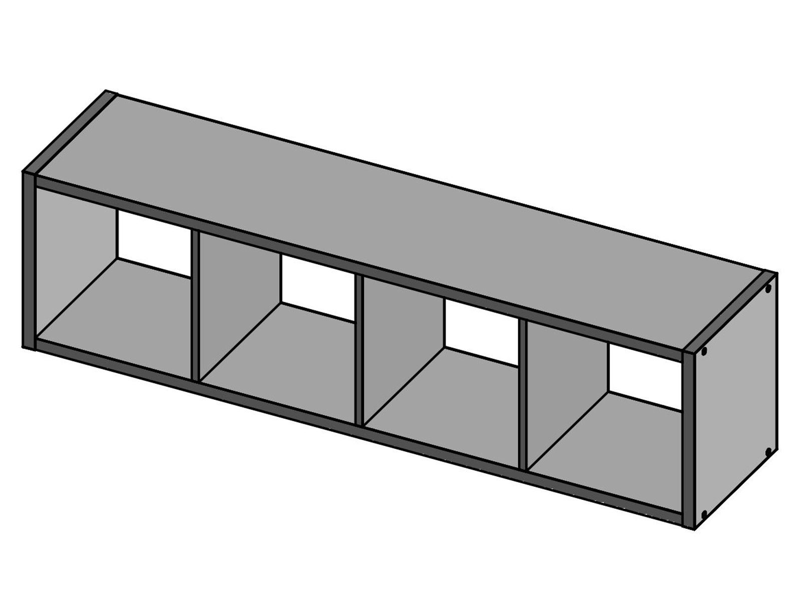 Regal Fächern. 141,8 Sonoma-Eiche Breite Spanplatte möbelando 32,9 cm mit 38,2 offenen aus Nachbildung Wellington, cm, Höhe 4 cm, Regal Modernes in Tiefe