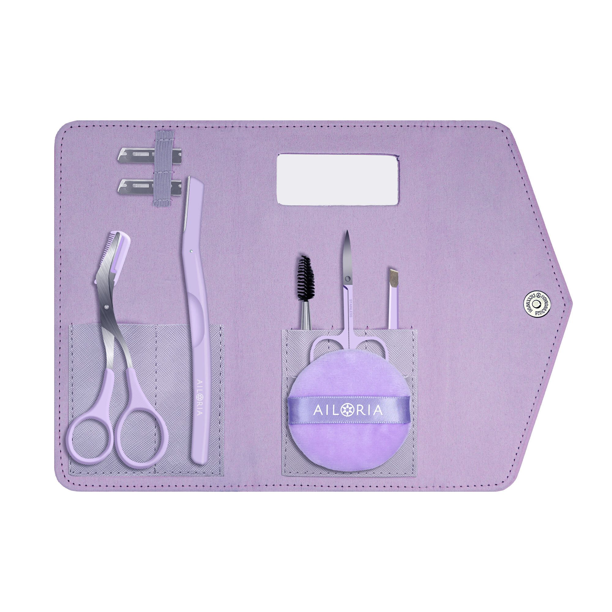 AILORIA Augenbrauenrasierer VISAGIQUE Augenbrauen- und Gesichtspflege-Set
