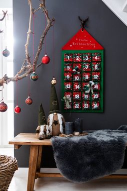 my home befüllbarer Adventskalender Haus, Weihnachtsdeko, zum Hängen aus Filz, 46 x 92 cm